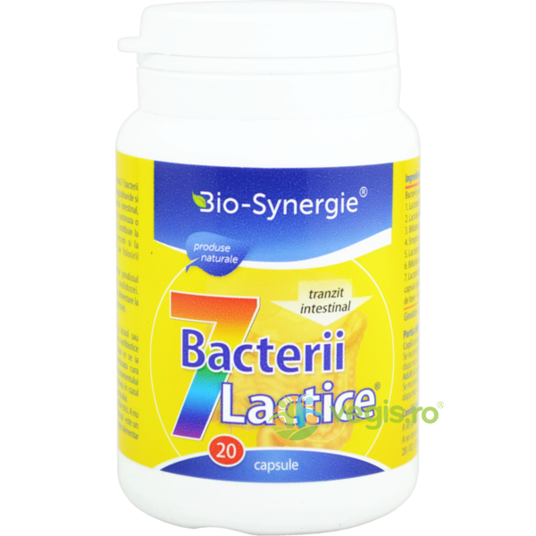 7 Bacterii Lactice 300mg 20cps, BIO-SYNERGIE ACTIV, Capsule, Comprimate, 1, Vegis.ro
