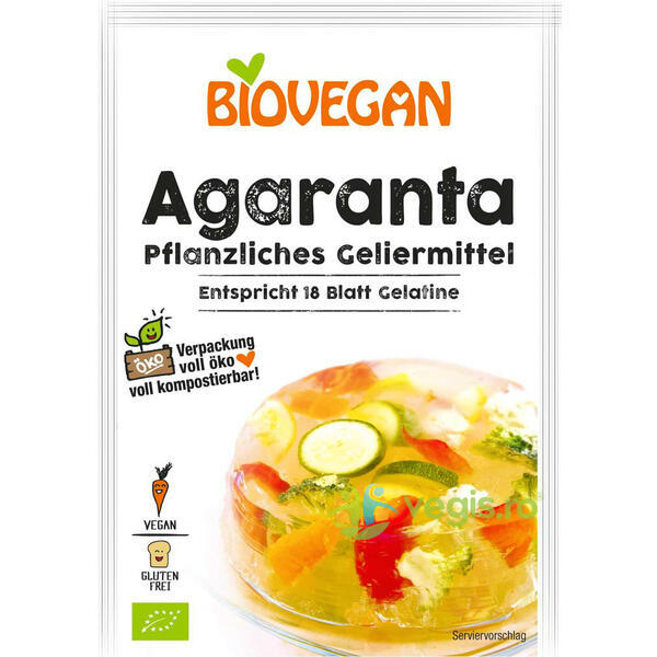 Gelatina pentru Legume fara Gluten Ecologica/Bio 18g, BIOVEGAN, Alimente BIO/ECO, 1, Vegis.ro