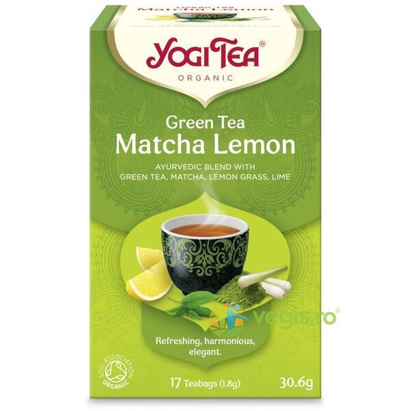 Ceai Verde cu Matcha si Lamaie Ecologic/Bio 17dz 30.6g, YOGI TEA, Ceaiuri doze, 1, Vegis.ro