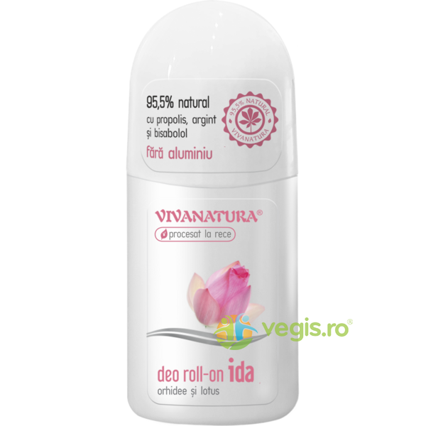 Deodorant Natural Roll-on Ida cu Orhidee si Lotus 50ml, VIVA NATURA, Deodorante naturale, 1, Vegis.ro