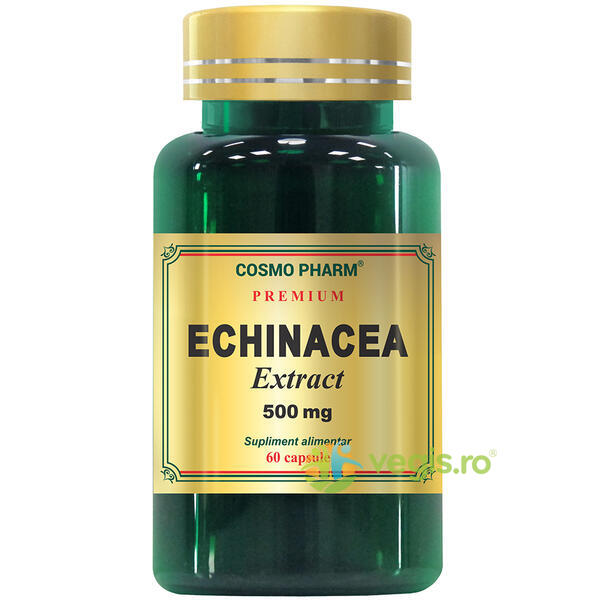 Echinacea Extract 500mg 60cps Premium, COSMOPHARM, Capsule, Comprimate, 1, Vegis.ro