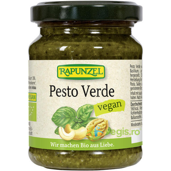Pesto Verde Vegan Ecologic/Bio 120g, RAPUNZEL, Gustari, Saratele, 1, Vegis.ro