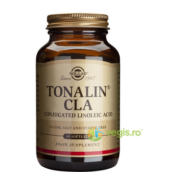 CLA Tonalin 1300mg 60cps + Magnesium (Magneziu) cu B6 100 tablete Pachet 1+1, SOLGAR, Capsule, Comprimate, 3, Vegis.ro