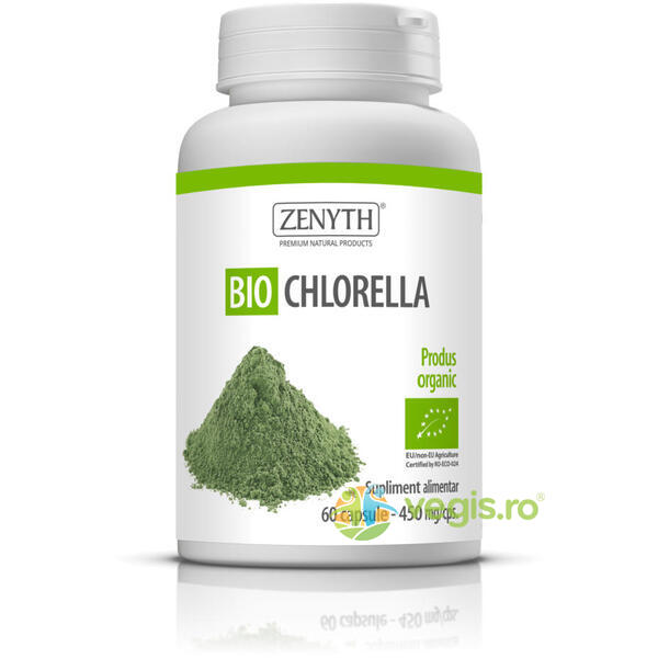 Chlorella 450mg Ecologica/Bio 60cps, ZENYTH PHARMA, Capsule, Comprimate, 1, Vegis.ro