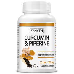 Curcumin & Piperine 500mg 60cps ZENYTH PHARMA