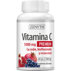 Vitamina C cu Rodie, Bioflavoniode si Resveratrol 1000mg 60cps ZENYTH PHARMA