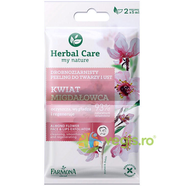 Herbal Care Peeling Pentru Fata si Buze cu Flori de Migdale 2x5ml 2x5ml imagine 2022