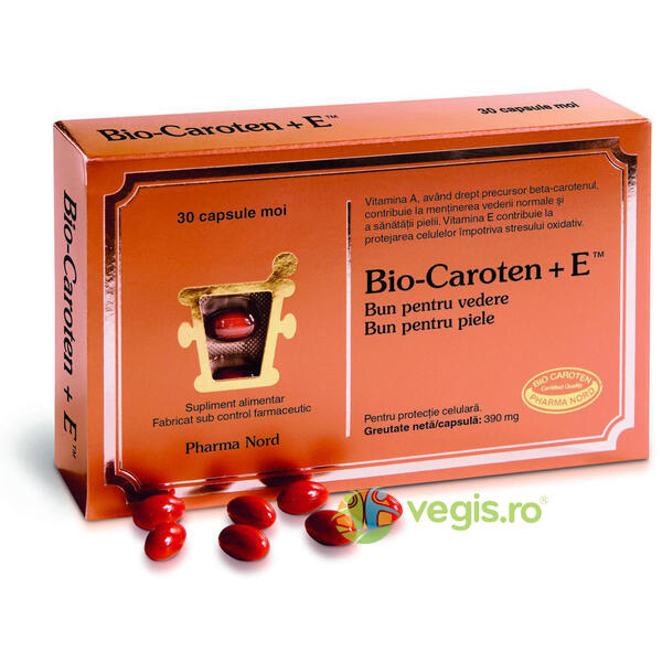 Bio Caroten+Vitamina E 30cps moi, PHARMA NORD, Capsule, Comprimate, 2, Vegis.ro
