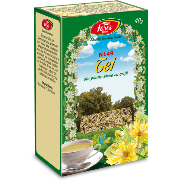 Ceai din Flori de Tei (N149) 40g, FARES, Ceaiuri vrac, 1, Vegis.ro