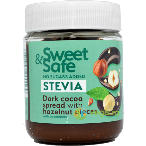 Sweet&Safe Crema Intensa de Cacao cu Alune si Stevie 220g, SLY NUTRITIA, Dulciuri sanatoase, 1, Vegis.ro