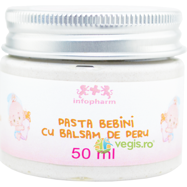 Pasta Bebini pentru Piele Iritata cu Balsam de Peru 50ml, INFOPHARM, Unguente, Geluri Naturale, 1, Vegis.ro