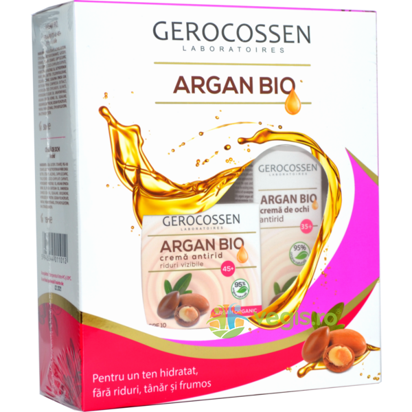 Set Argan Bio (Crema Riduri Vizibile 45+ & Crema de Ochi Antirid) 50ml+15ml, GEROCOSSEN, Cosmetice ten, 1, Vegis.ro