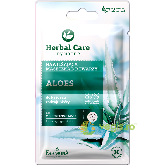 Herbal Care Masca Hidratanta Cu Aloe 2x5ml, FARMONA, Cosmetice ten, 1, Vegis.ro