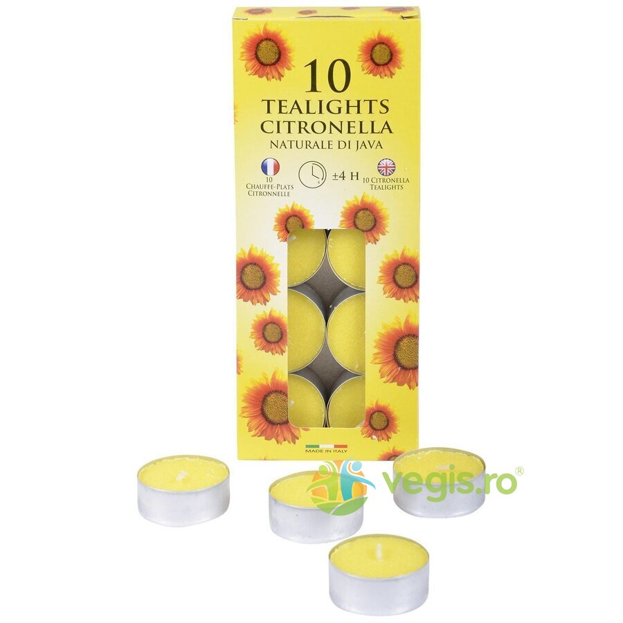 Set Lumanari Tip Pastila Aroma Citronella Anti-Tantari 10 buc. SER WAX INDUSTRY