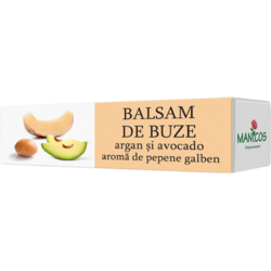 Balsam De Buze cu Ulei de Argan, Ulei de Avocado si Aroma de Pepene Galben 4.8g MANICOS
