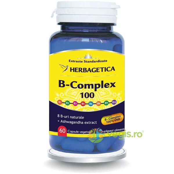 B Complex 100 60Cps, HERBAGETICA, Capsule, Comprimate, 1, Vegis.ro