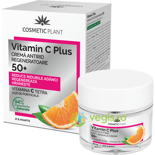 Vitamin C Plus Crema de Fata Antirid Regeneratoare 50+ 50ml, COSMETIC PLANT, Cosmetice ten, 1, Vegis.ro
