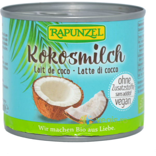 Lapte de Cocos Ecologic/Bio 200ml, RAPUNZEL, Produse din Nuca de Cocos, 1, Vegis.ro