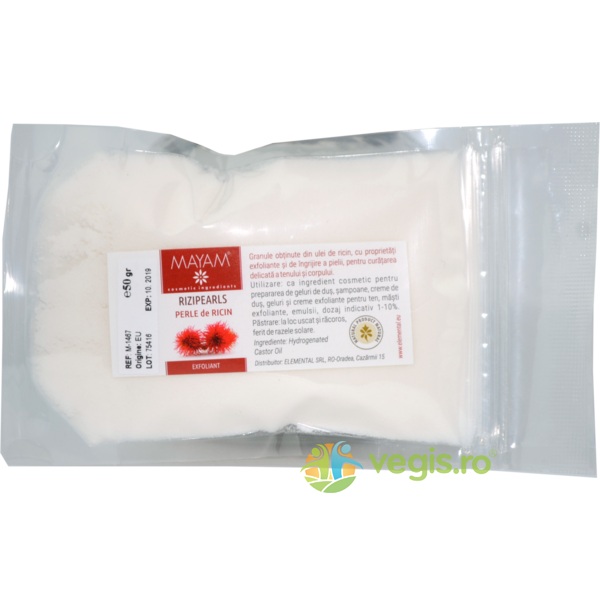 Exfoliant Perle Ricin 50g, MAYAM, Ingrediente Cosmetice Naturale, 1, Vegis.ro