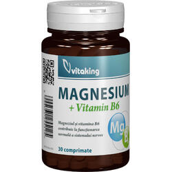 Magneziu cu Vitamina B6 30cps VITAKING
