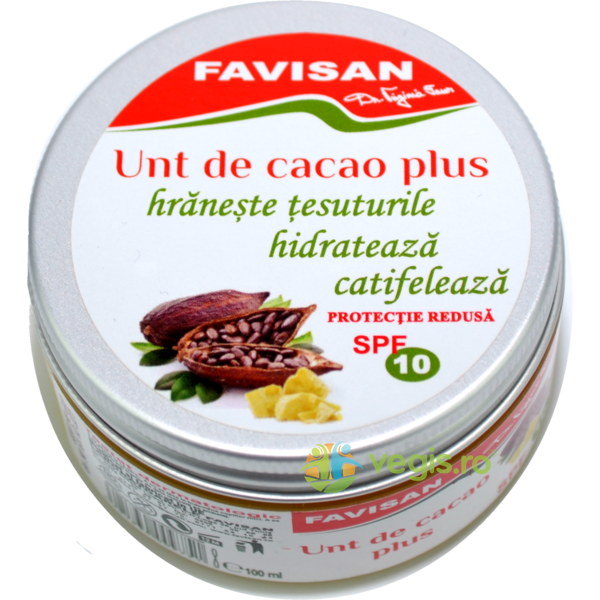 Unt de Cacao Plus SPF10 100ml, FAVISAN, Cosmetice ten, 1, Vegis.ro