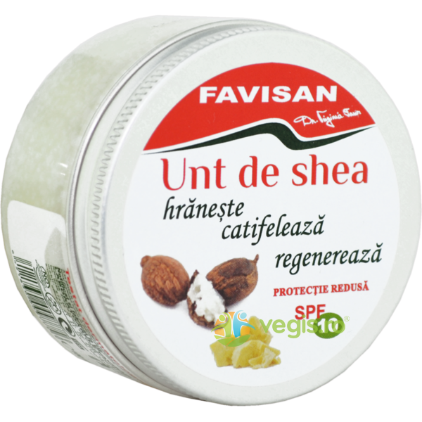 Unt de Shea SPF10 100ml, FAVISAN, Ingrediente Cosmetice Naturale, 1, Vegis.ro