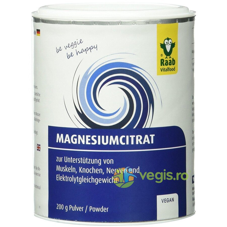 Citrat de Magneziu Pulbere Vegana 200g