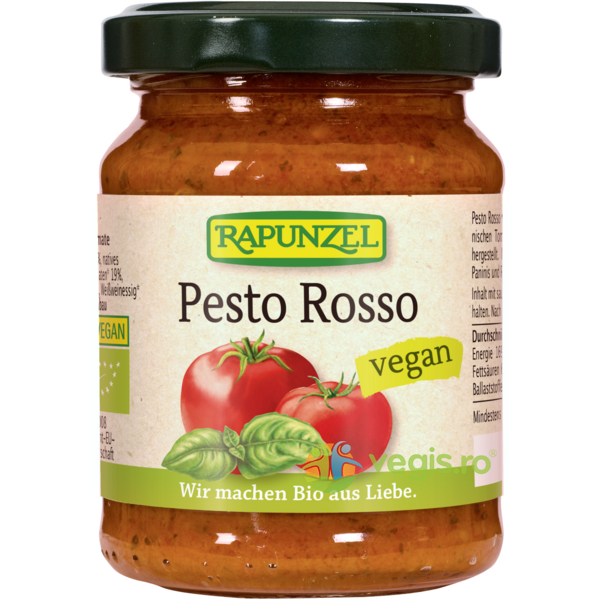 Pesto Rosso (Rosu) Vegan Ecologic/Bio 120g, RAPUNZEL, Conserve Naturale, 1, Vegis.ro