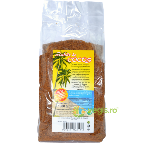 Pachet Promo Cocos: Zahar de Cocos 500g + Lapte de Cocos 400ml, EXCLUSIV, Pachete Alimentare, 3, Vegis.ro