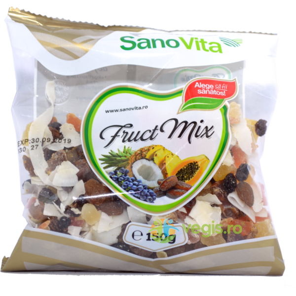 Fruct Mix 150g, SANOVITA, Fructe uscate, 1, Vegis.ro
