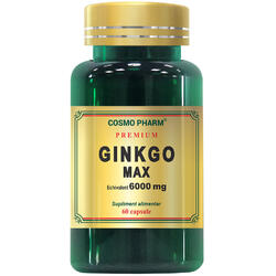 Ginkgo Max Extract 120mg echiv. 6000mg 60cps Premium COSMOPHARM