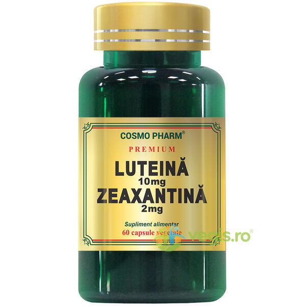 Luteina 10mg Zeaxantina 2mg 60cps Premium, COSMOPHARM, Capsule, Comprimate, 1, Vegis.ro