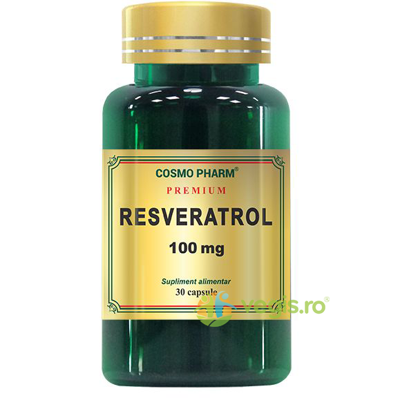 Resveratrol 100mg 30cps Premium, COSMOPHARM, Capsule, Comprimate, 1, Vegis.ro