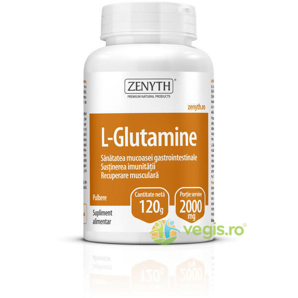 L-Glutamine Pulbere 120g, ZENYTH PHARMA, Pulberi & Pudre, 1, Vegis.ro