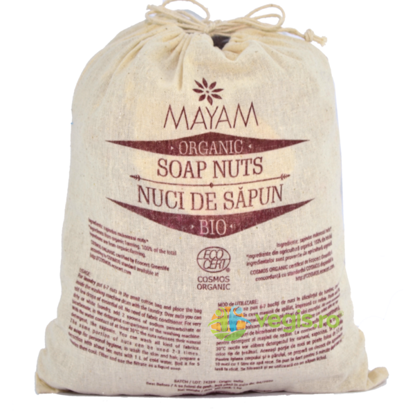 Nuci de Sapun pentru Spalat Rufe Ecologice/Bio 1kg, MAYAM, Detergenti de Rufe, 1, Vegis.ro