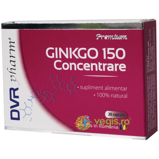 Ginkgo 150 Concentrare 20cps, DVR PHARM, Capsule, Comprimate, 1, Vegis.ro