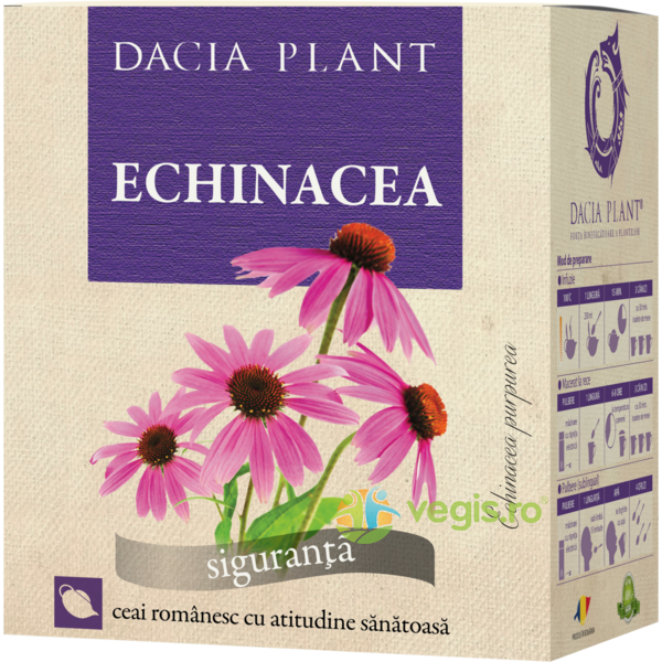 Ceai de Echinacea 50g, DACIA PLANT, Raceala & Gripa, 1, Vegis.ro