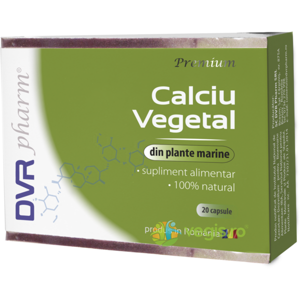 Calciu Vegetal 20cps, DVR PHARM, Capsule, Comprimate, 1, Vegis.ro