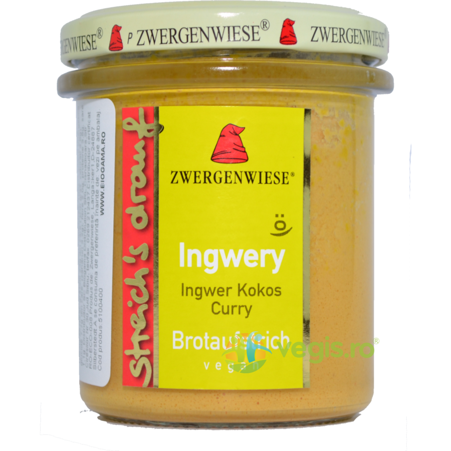 Crema Tartinabila Ingwery cu Ghimbir, Cocos si Curry Ecologica/Bio 160g 160g Alimentare