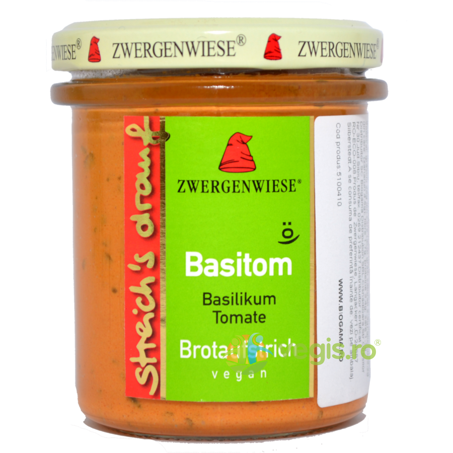 Crema Tartinabila Basitom cu Busuioc si Tomate Ecologica/Bio 160g (Busuioc Alimentare