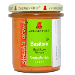 Crema Tartinabila Basitom cu Busuioc si Tomate Ecologica/Bio 160g ZWERGENWIESE