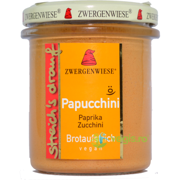 Crema Tartinabila Papucchini cu Ardei si Zucchini Ecologica/Bio 160g, ZWERGENWIESE, Conserve Naturale, 1, Vegis.ro