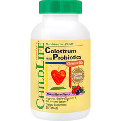 Colostrum Plus Probiotics 90 tablete masticabile Secom, CHILD LIFE ESSENTIALS
