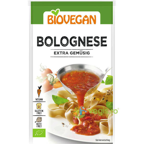 Sos Bolognese Fara Gluten Ecologic/Bio 33g, BIOVEGAN, Condimente, 1, Vegis.ro