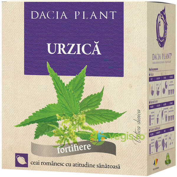 Ceai de Urzica 50g, DACIA PLANT, Tratamente Acnee, 1, Vegis.ro