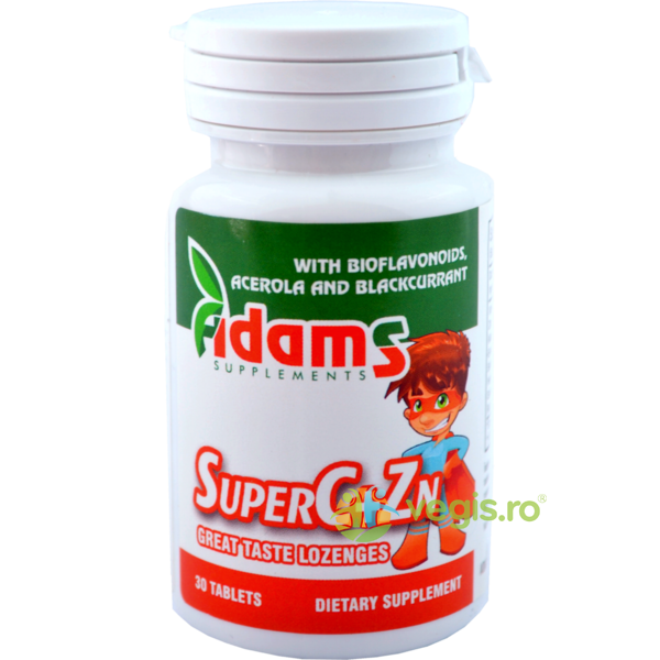 Super Vitamina C 300mg +Zinc 30tb, ADAMS VISION, Vitamine, Minerale & Multivitamine, 1, Vegis.ro