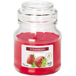 Lumanare Parfumata in Borcan cu Capac Aroma de Capsuni BISPOL