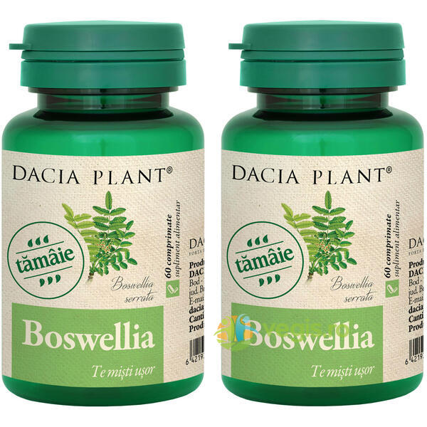Boswellia (Tamaie) 60Cpr Pachet 1+1 GRATIS, DACIA PLANT, Capsule, Comprimate, 2, Vegis.ro