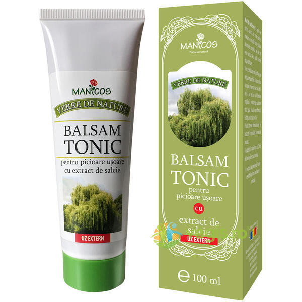 Balsam Tonic cu Extract de Salcie 100ml, MANICOS, Unguente, Geluri Naturale, 1, Vegis.ro