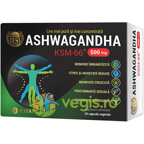 Ashwagandha KSM 66 Premium 30cps 30cps Capsule, Comprimate